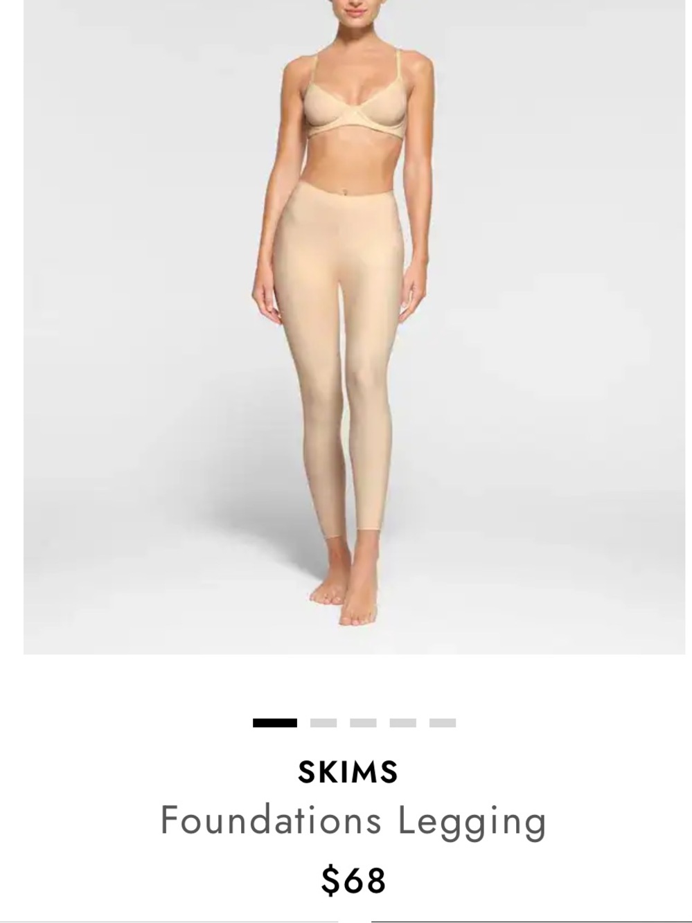 SKIMS Foundation Compression Legging Sand Beige Size 2X XXL Brand New w tags!